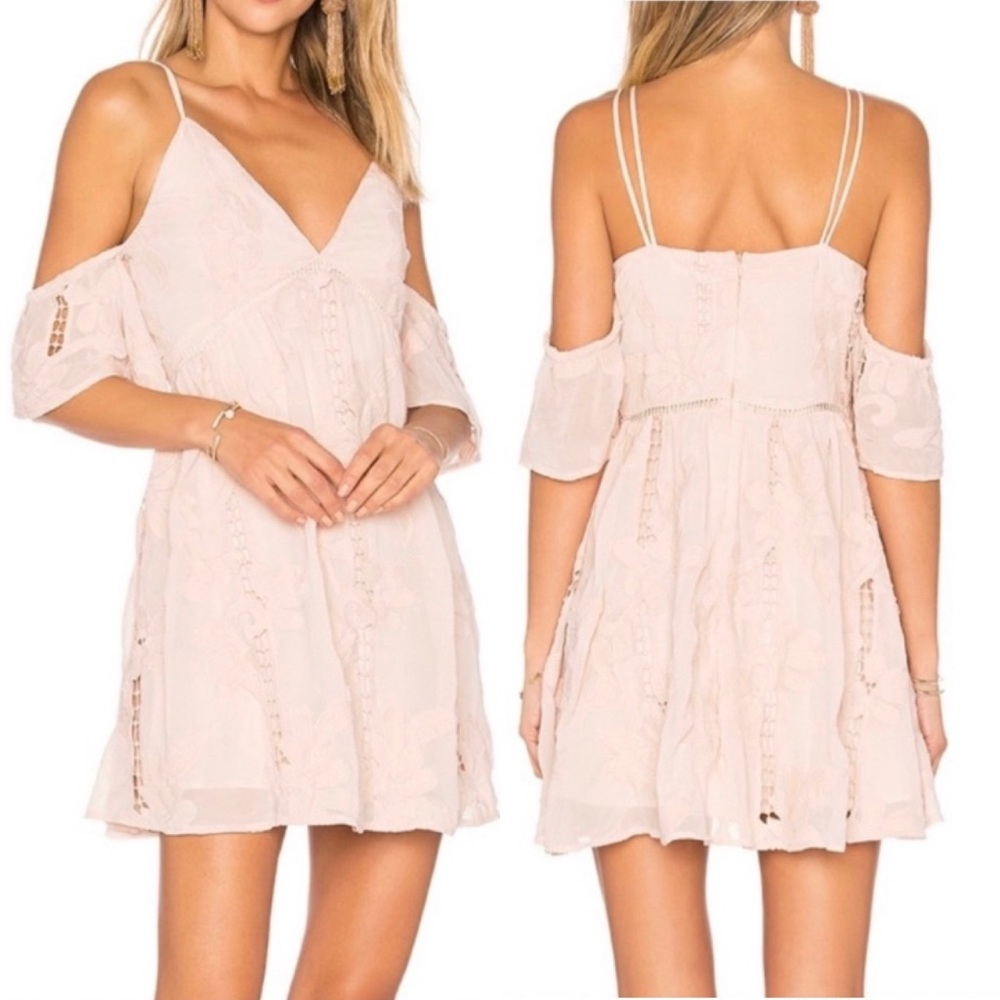 Revolve Lovers + Friends Wishful Dress In Nude